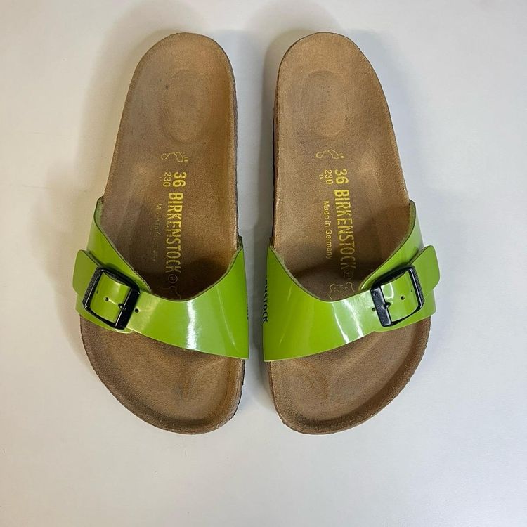 Birkenstock Birkenstock Madrid Regular Fit Birko-Flor Patent Olive Green Women’s Sandals UK 3.5 / EU 36 product image
