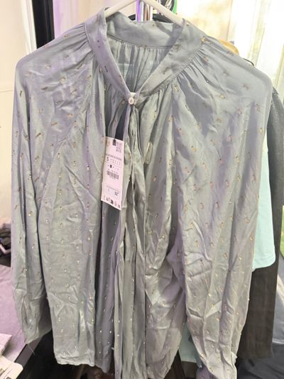 Zara Light Blue Blouse