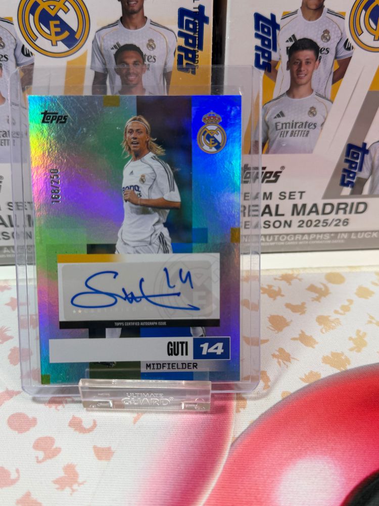 Topps Real Madrid Guti Autographed Trading Card