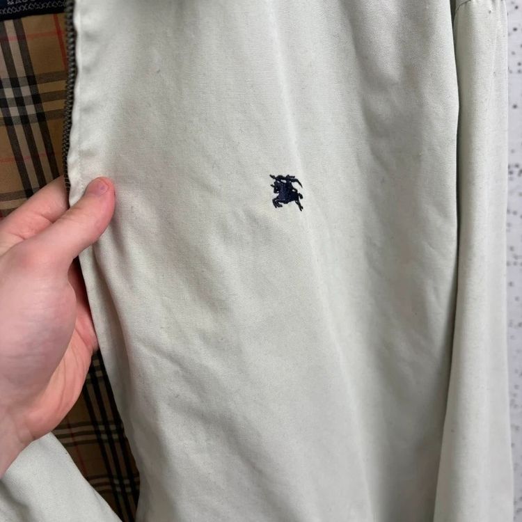 Burberry Cream Vintage Harrington Jacket image 7