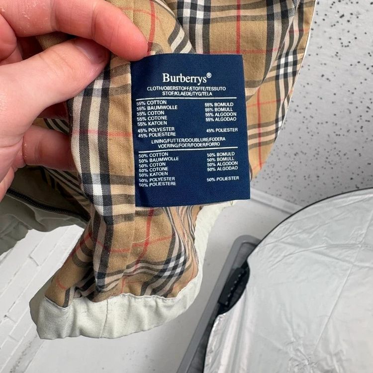 Burberry Cream Vintage Harrington Jacket image 8