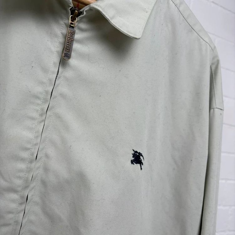 Burberry Cream Vintage Harrington Jacket image 3