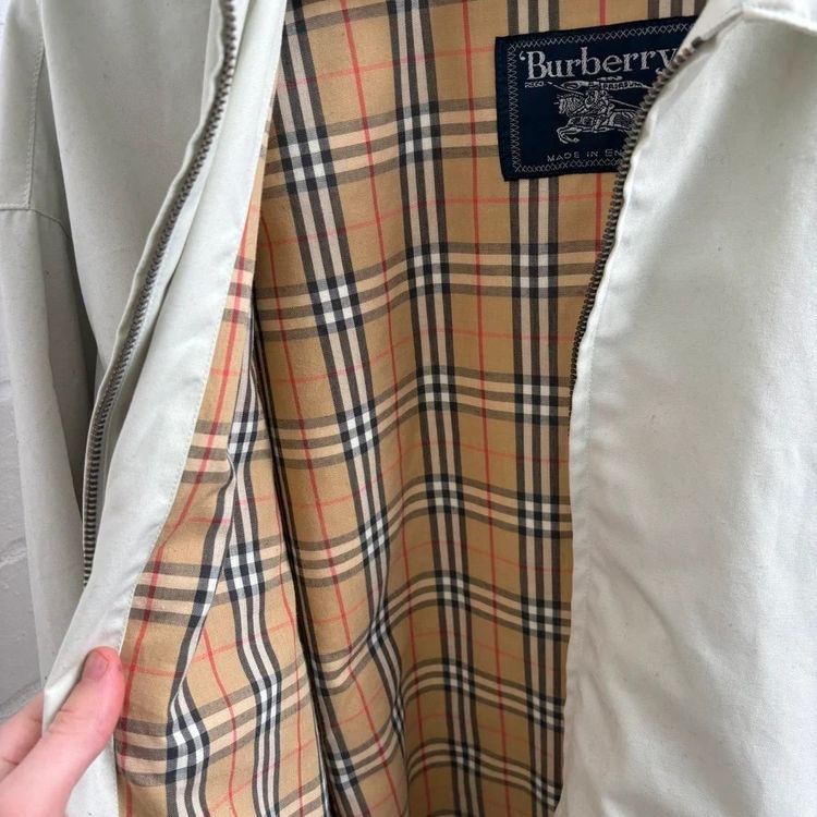 Burberry Cream Vintage Harrington Jacket image 6