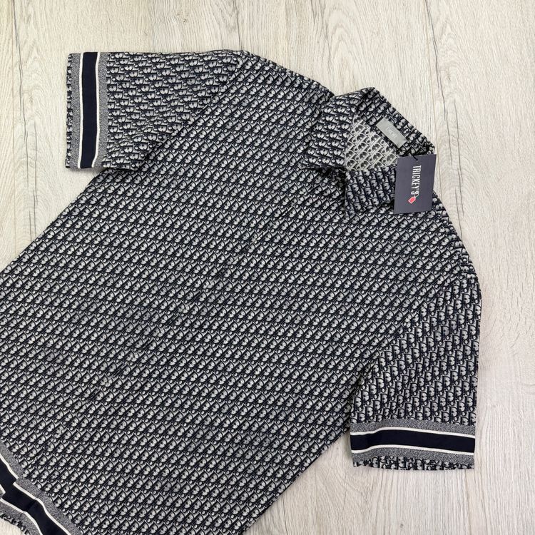 Dior Oblique Men’s Button-up Short Sleeve Shirt - 37 (Fit Small) 3