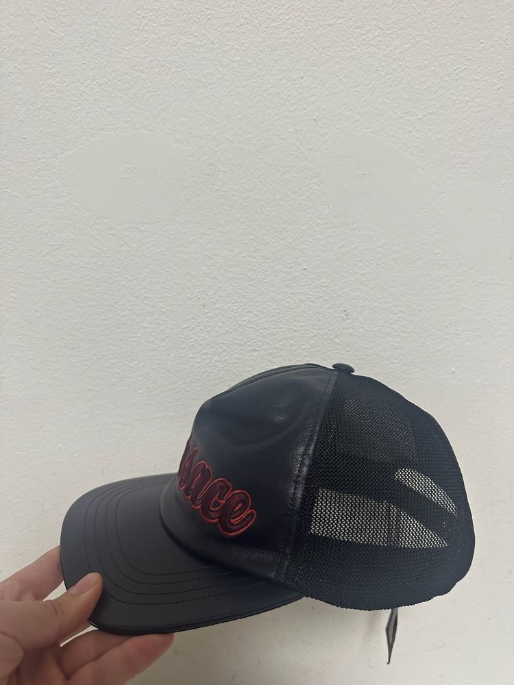 Versace Blue Leather And Mesh Cap image 10