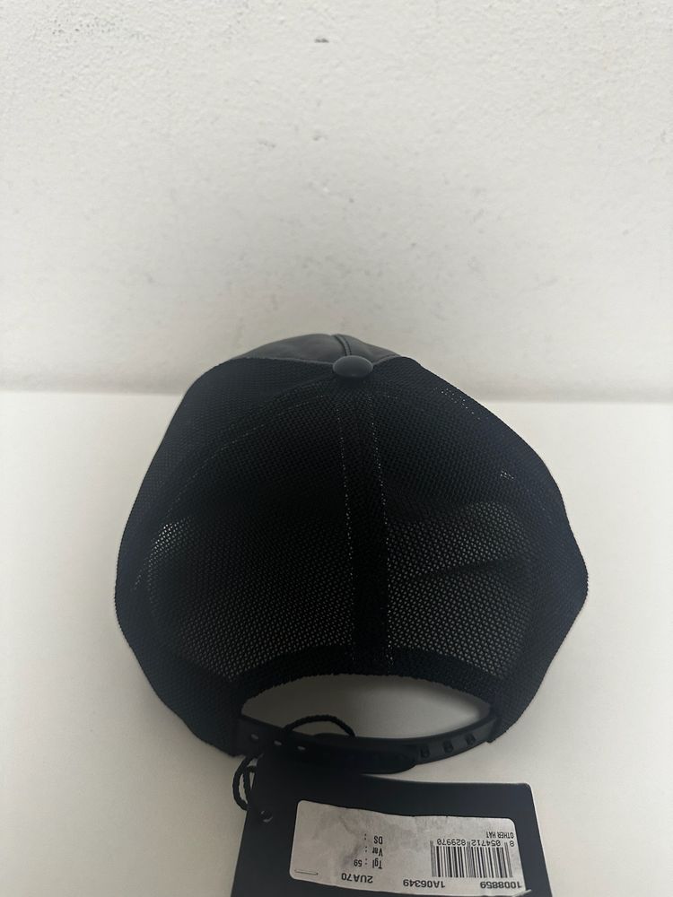 Versace Blue Leather And Mesh Cap image 5