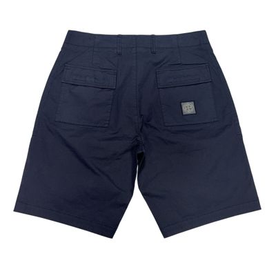 Stone Island Patch Logo Cargo Navy Shorts