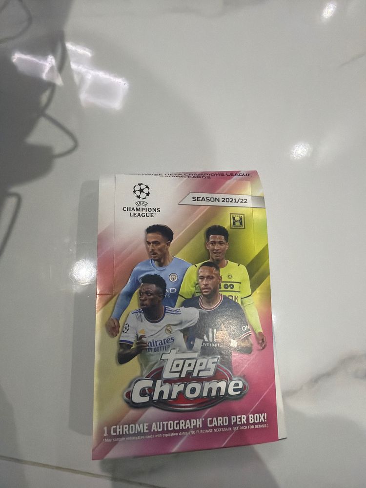 Topps Chrome Uefa Champions League 2021/22 Trading Cards Box