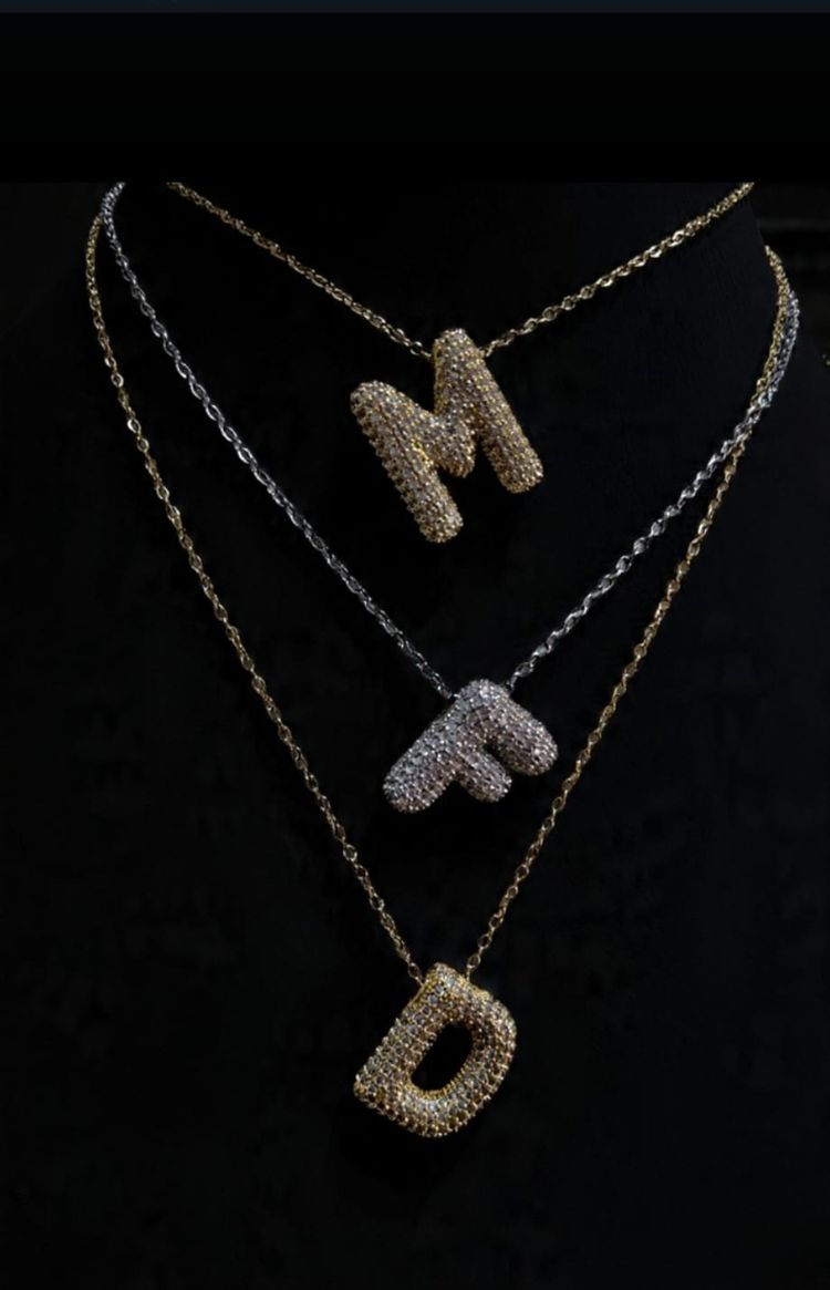 Other Collana iniziali in ottone  colo argento e oro product image