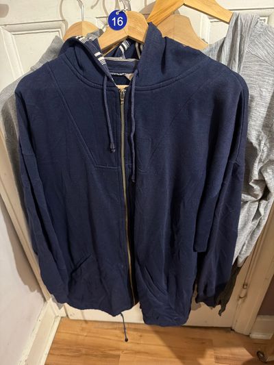 Navy Blue Zip-Up Hoodie