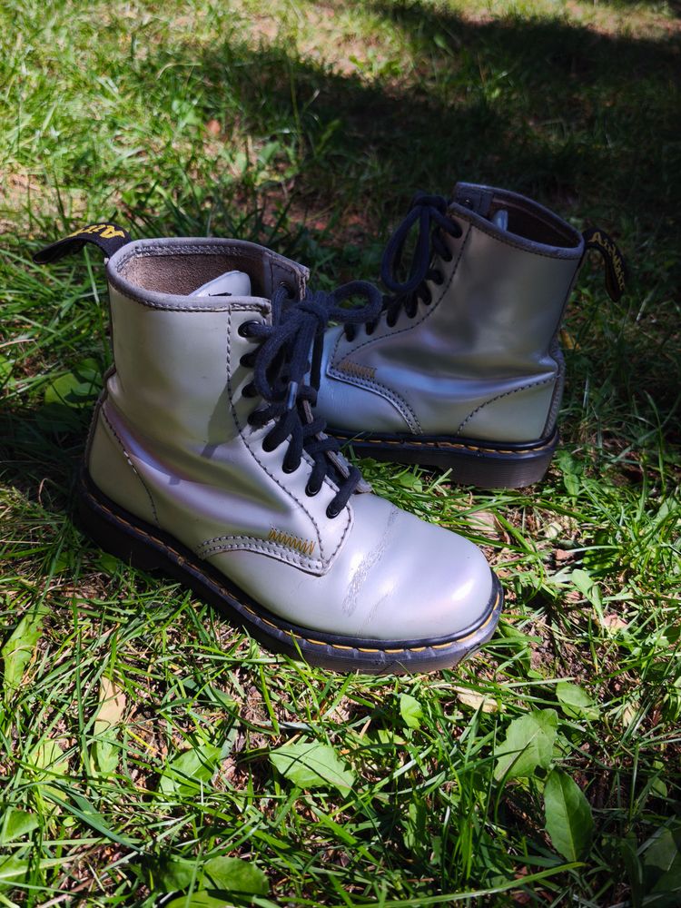 Dr. Martens Dr. Martens Silver Lace-Up Boots product image