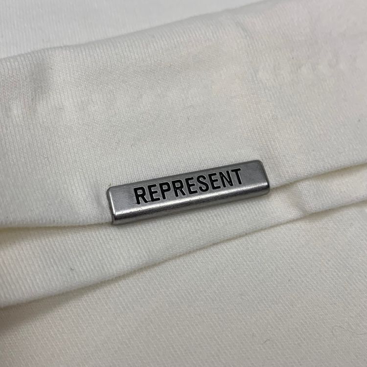 Represent Small Tee Metal Initial R Flat White T-Shirt image 9
