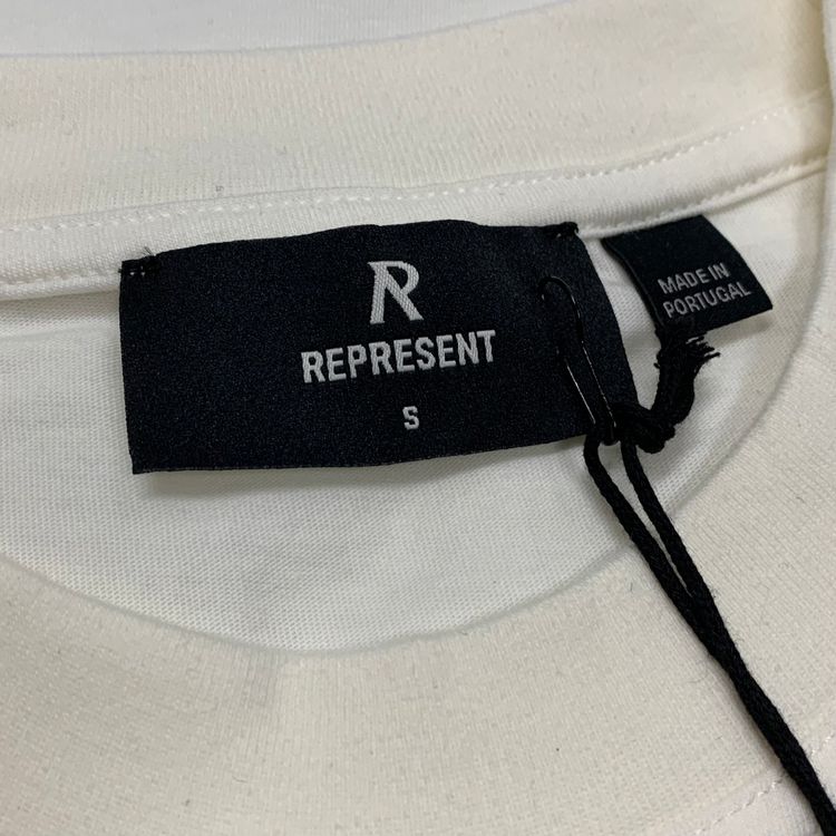 Represent Small Tee Metal Initial R Flat White T-Shirt image 2