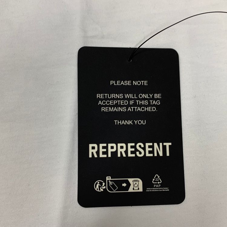 Represent Small Tee Metal Initial R Flat White T-Shirt image 7