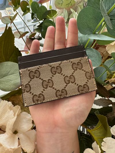 Gucci Card Holder ‘Dark Brown Trim’ NO BOX *Authentic*