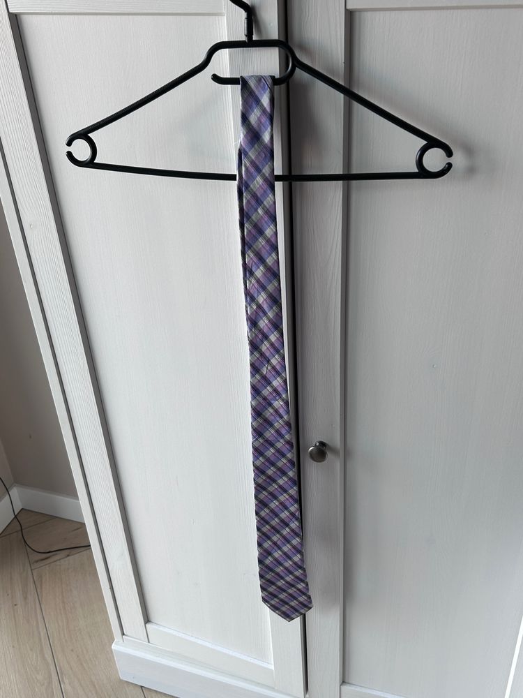 Jeff Banks Purple Plaid Tie imagen 2