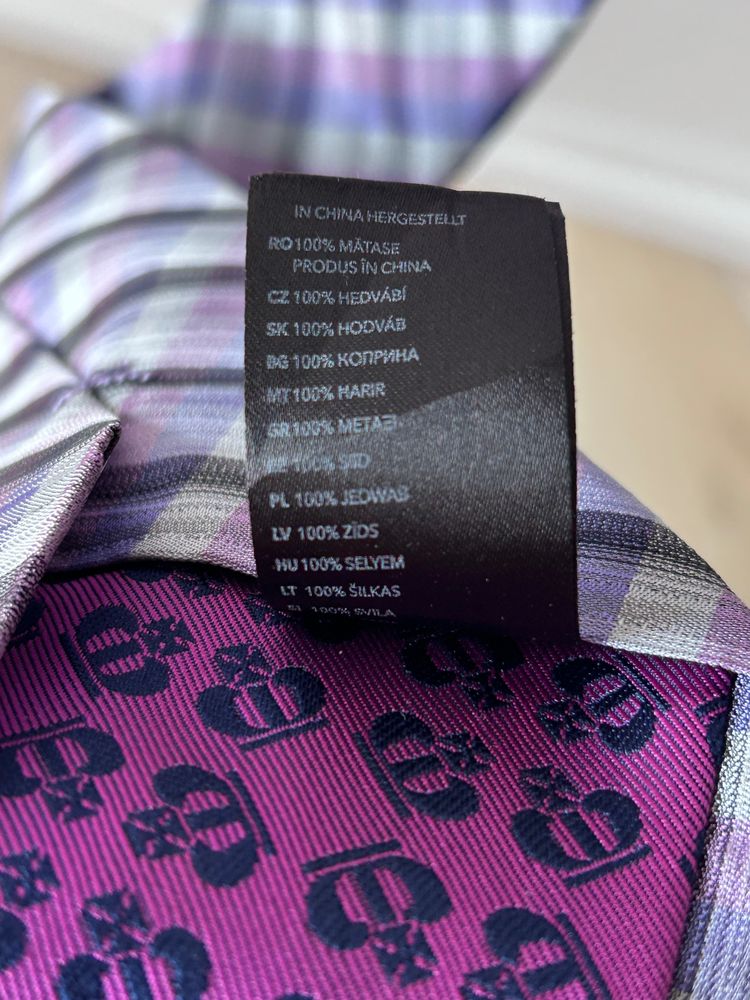 Jeff Banks Purple Plaid Tie imagen 3