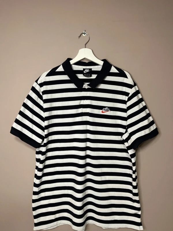 Nike Striped Polo Shirt #M