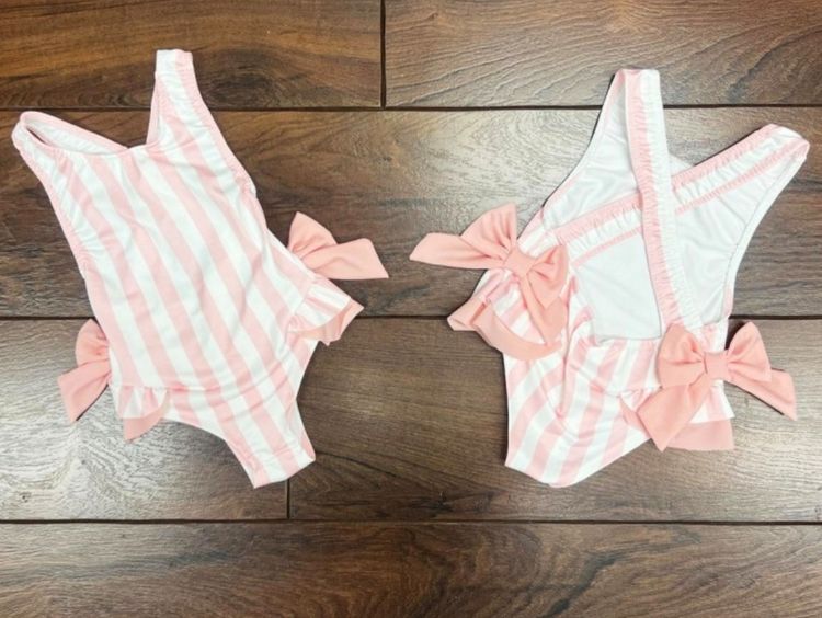 Other Pink And White Striped Swimsuit With Bows product image