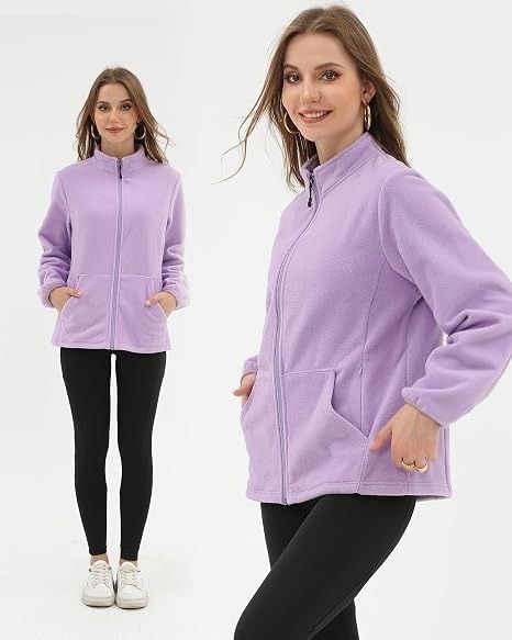 Lavender Fleece Zip-Up Jacket imagen 4