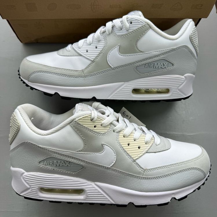 Immagine di Nike Air Max 90 Size UK 9 White Neutral Grey Men's Trainers 309299-912 1