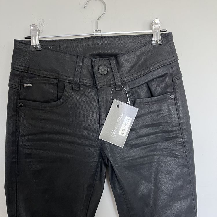 SKU9 G-Star Raw Black Coated Skinny Jeans W24L32 