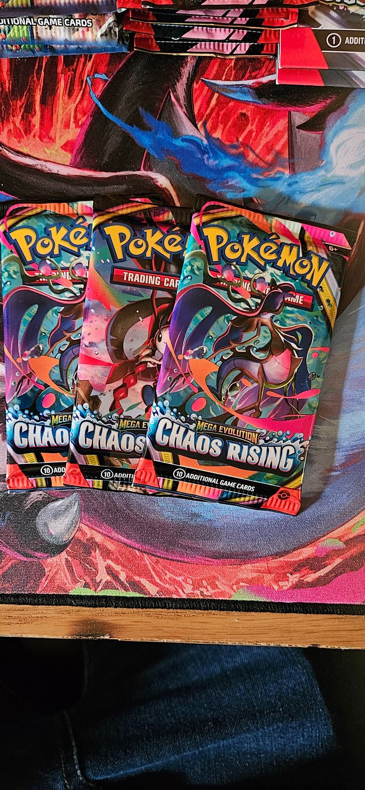 3 x Chaos Rising Pokémon Trading Card Game Booster Packs