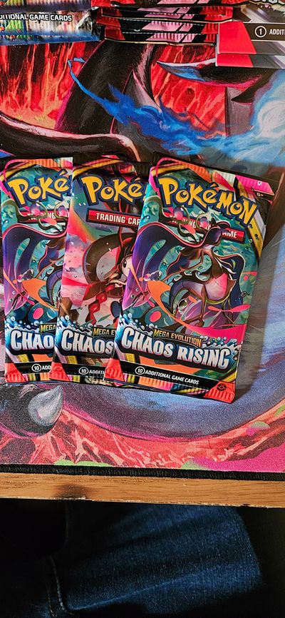 3 x Chaos Rising Pokémon Trading Card Game Booster Packs