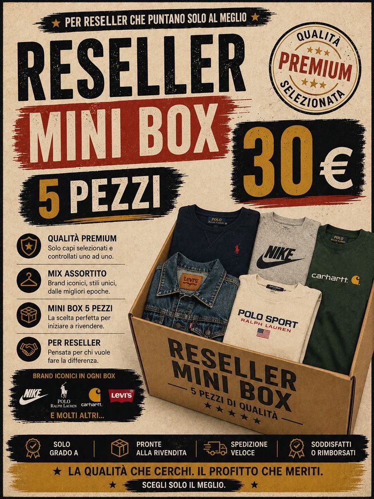 Reseller Mini Box 5 Pezzi Grado A taglie miste