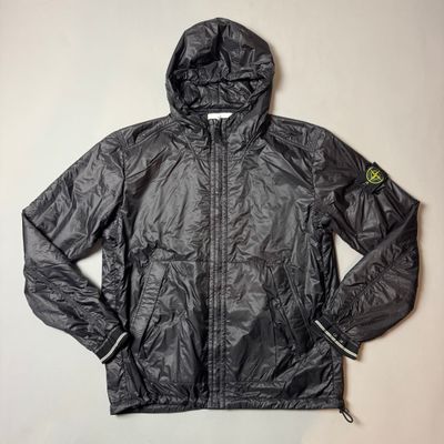 Stone Island Black Micro Rip Stop Primaloft Packable Lightweight Jacket - XXL
