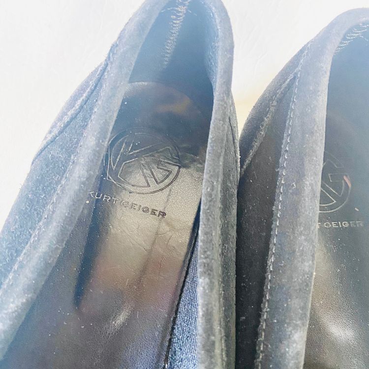 Kurt Geiger | Black Suede Leather | Tassel Loafers Flat Shoes | Size 6 (39) | Work Casual image 10
