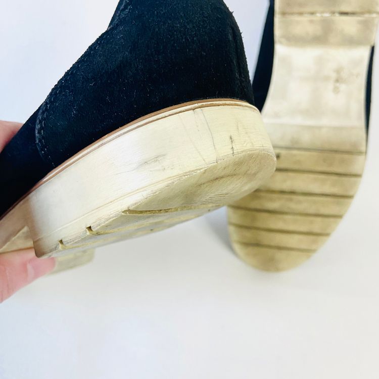 Kurt Geiger | Black Suede Leather | Tassel Loafers Flat Shoes | Size 6 (39) | Work Casual image 12
