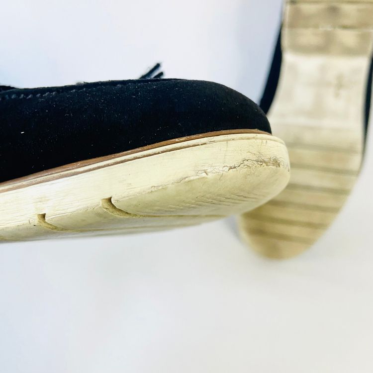Kurt Geiger | Black Suede Leather | Tassel Loafers Flat Shoes | Size 6 (39) | Work Casual image 8
