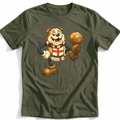 English Bulldog Wearing Football T-Shirt EU 4