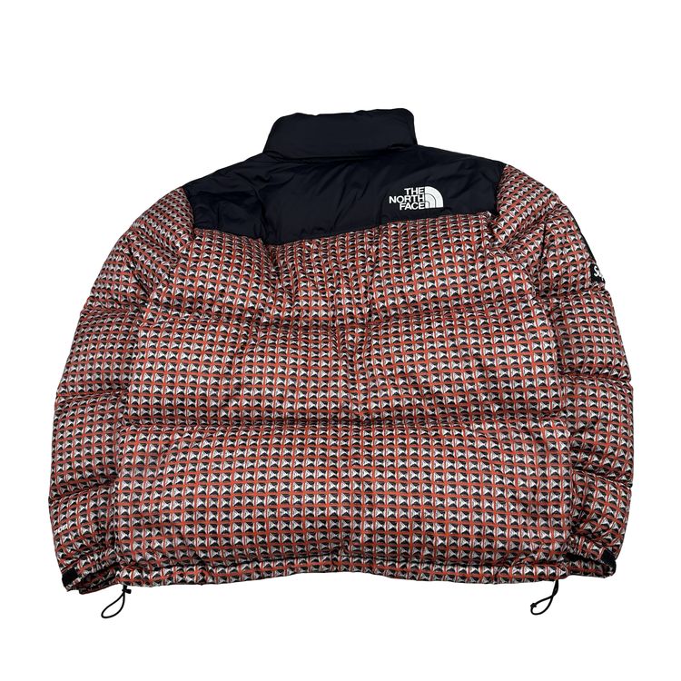 North Face X Supreme 2021 Red Studded Nupste 700 Down Filled Puffer Jacket - Medium image 6