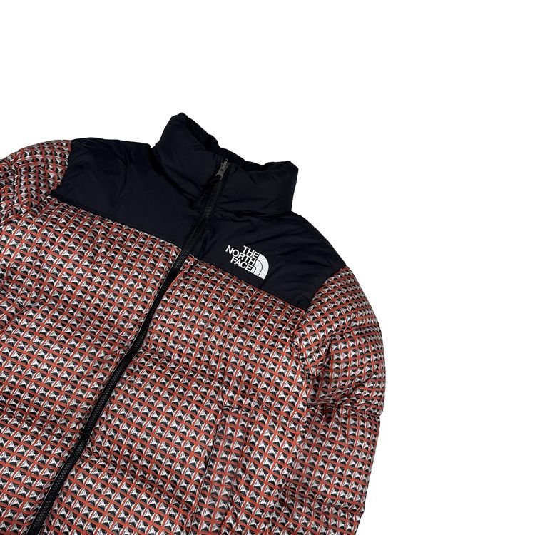 North Face X Supreme 2021 Red Studded Nupste 700 Down Filled Puffer Jacket - Medium image 5