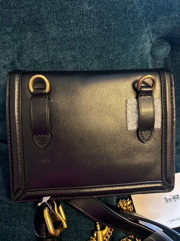 Coach Hutton Belt Bag Crossbody Bag Black Leather BN image 6
