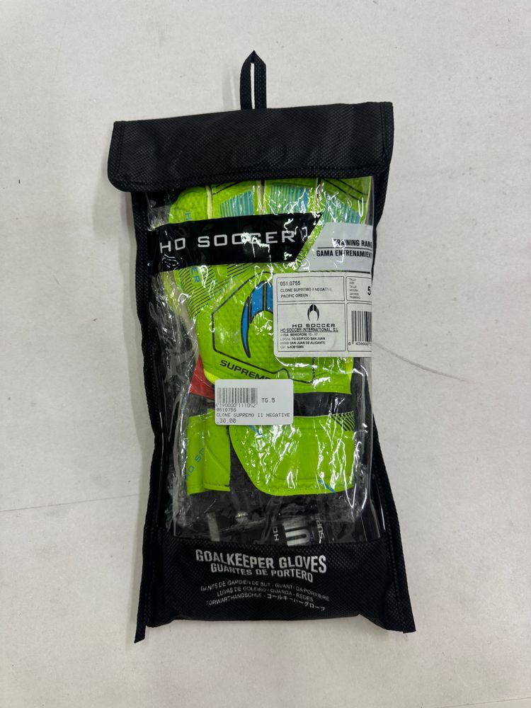 Ho soccer clone supremo II negative size 5 guanti portiere calcio nuovi