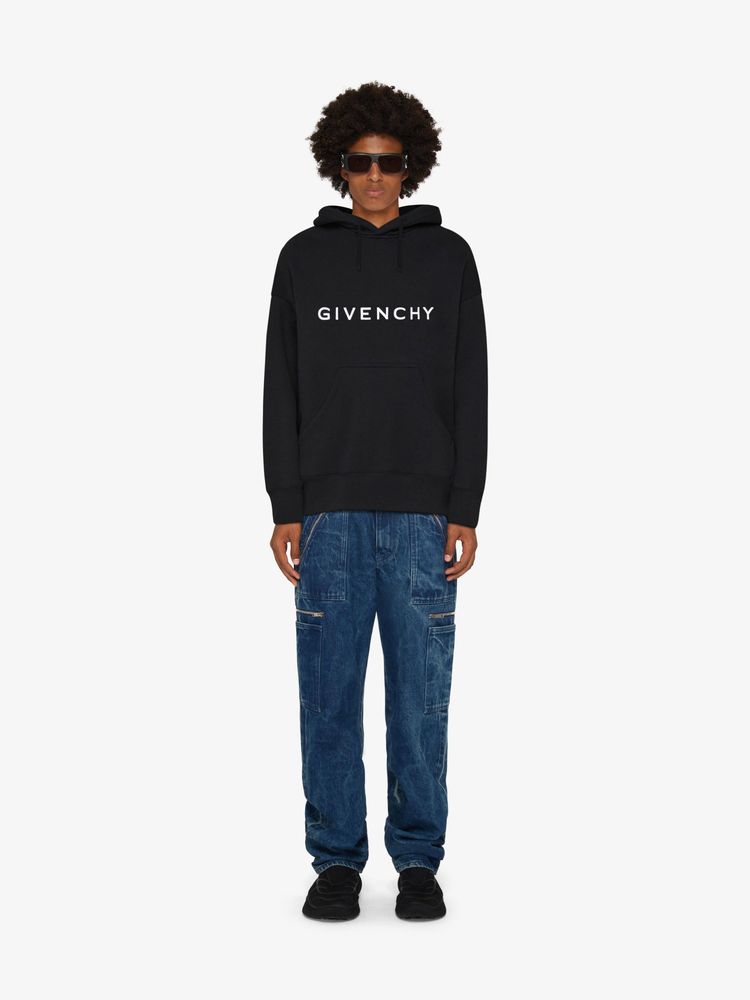 Givenchy Black Archetype Logo Hoodie 10