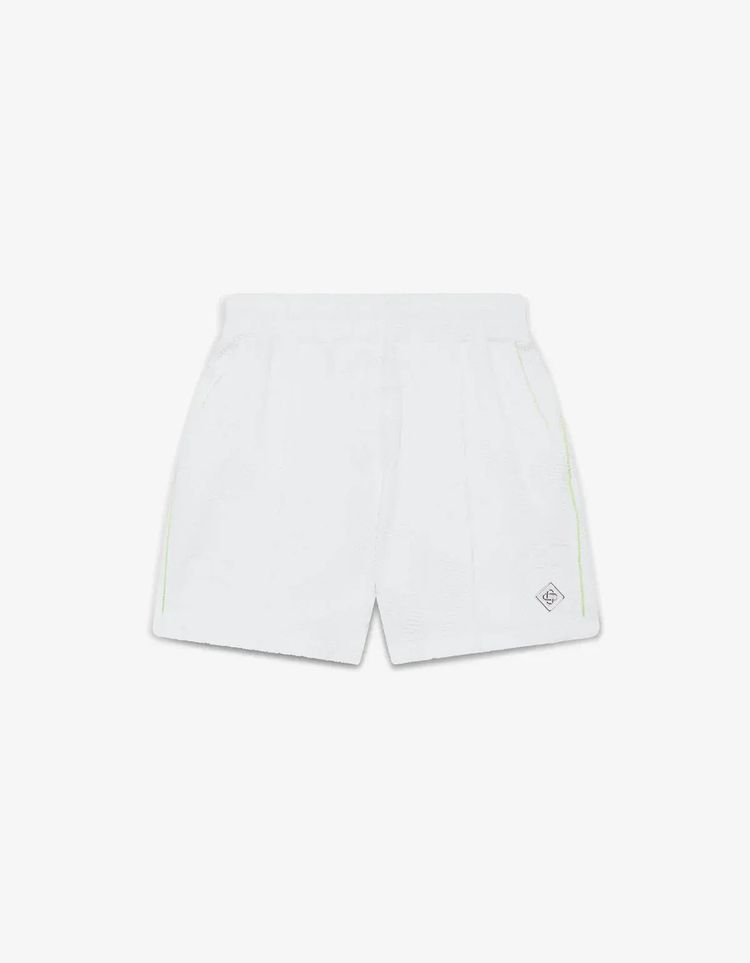Casablanca White Towelling Monogram Short image 1