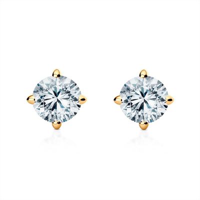 KOLCZYKI MOSSANIT VVS 925SREBRO+POZŁACANIE585