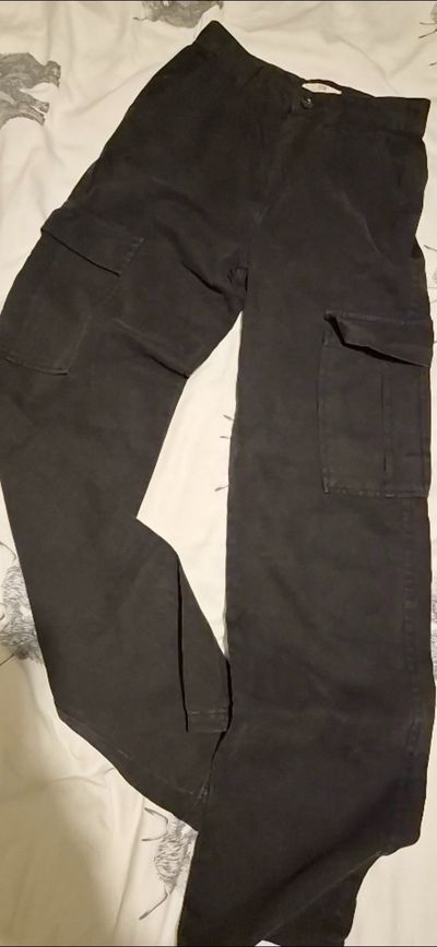 Black stradivarius Cargo Pants
