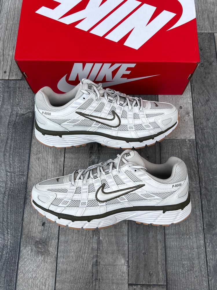 Nike P-6000 Trainers - ‘Light Bone Medium Olive’ - Size UK 7  2