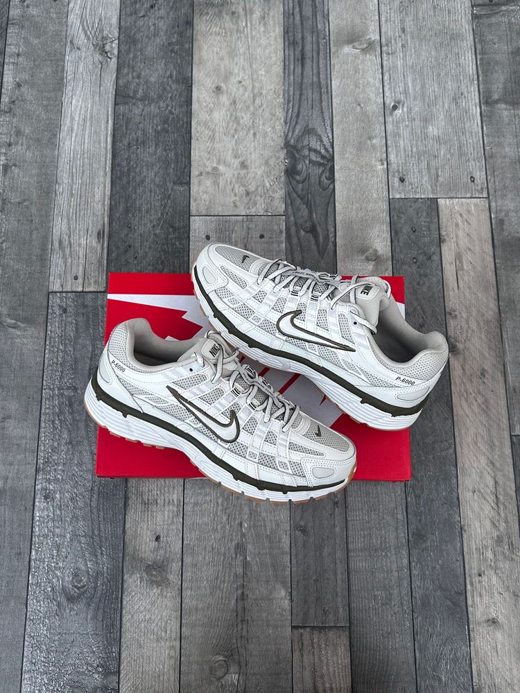 Nike P-6000 Trainers - ‘Light Bone Medium Olive’ - Size UK 7  8