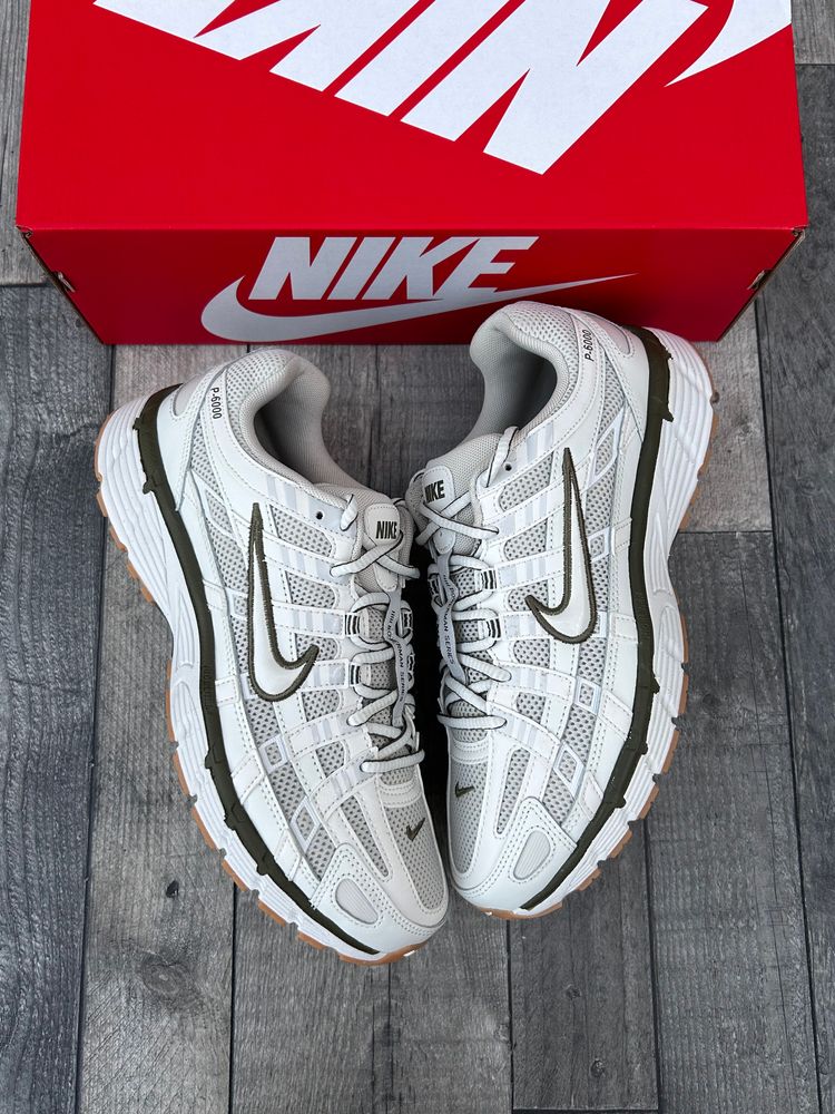 Nike P-6000 Trainers - ‘Light Bone Medium Olive’ - Size UK 7  5