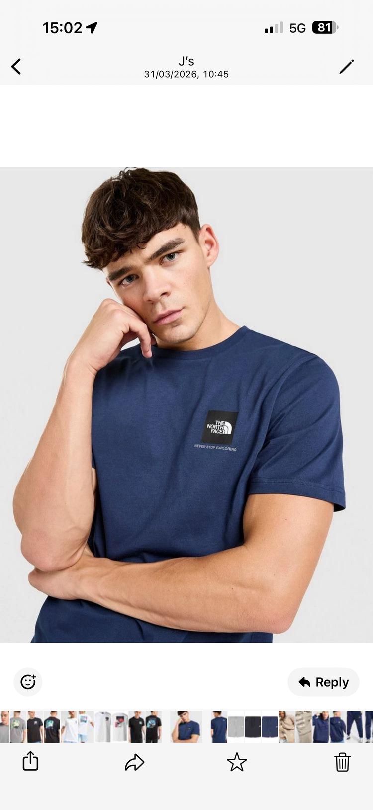 The North Face Navy Blue T-Shirt