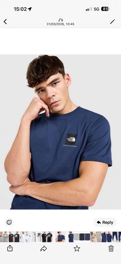 The North Face Navy Blue T-Shirt