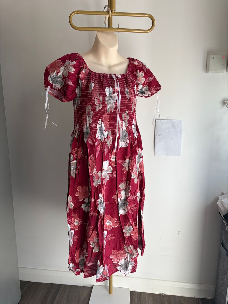 Red Floral Dress