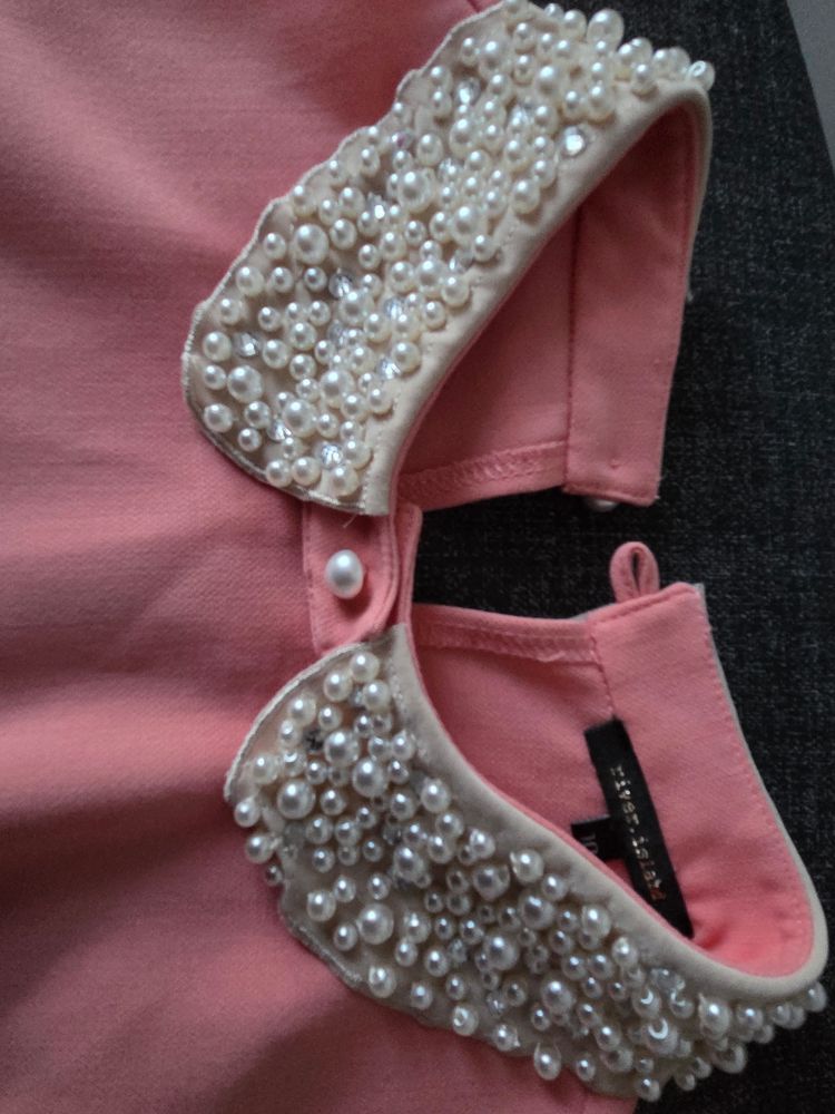 River Island Sleeveless Top With Pearl Embellished Collar 7