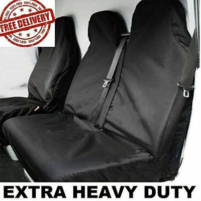 Black Waterproof Van Seat Covers 2-1 ONLY For Ford Transit Car Seat Cover Protector Set 6